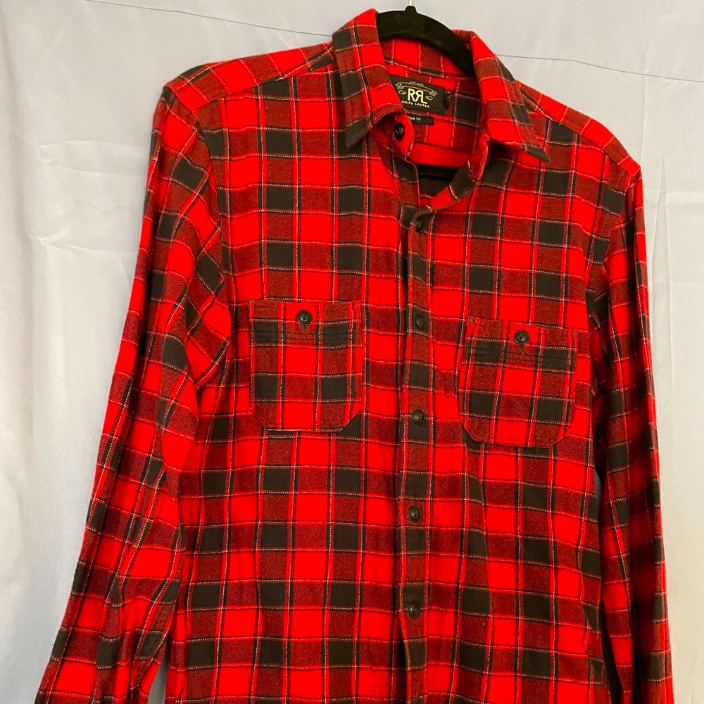 RRL plaid shirt in good condition.